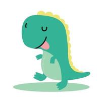 Cute dinosaur tyrannosaurus cartoon vector