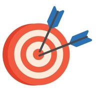 Target with arrow icon vector