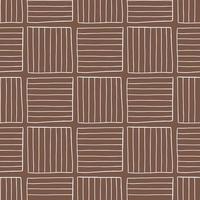 Vector seamless texture background pattern. Hand drawn, brown, white colors.