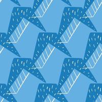 Vector seamless texture background pattern. Hand drawn, blue, white colors.