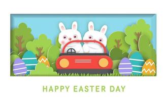 Easter day card . vector