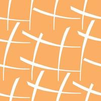 Vector seamless texture background pattern. Hand drawn, orange, white colors.