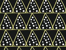 Vector texture background, seamless pattern. Hand drawn, black, yellow, white colors.