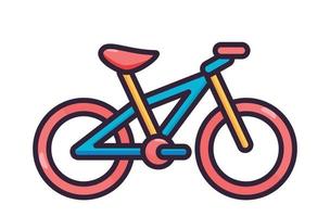 ilustración de bicicleta a todo color vector