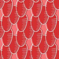 Vector seamless texture background pattern. Hand drawn, red, white colors.