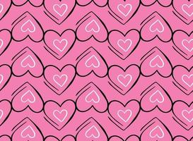 Vector texture background, seamless pattern. Hand drawn, pink, black, white colors.