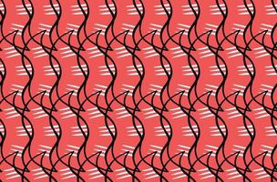 Vector texture background, seamless pattern. Hand drawn, red, white, black colors.