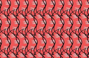 Vector texture background, seamless pattern. Hand drawn, red, white, black colors.