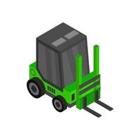 Isometric Forklift On White Background vector