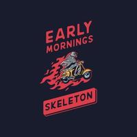 Skull paradise skeleton. skateboard vector