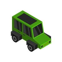 Isometric Car On White Background vector