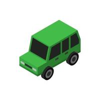 Isometric Car On White Background vector