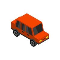 Isometric Car On White Background vector