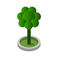 Isometric Tree On White Background vector