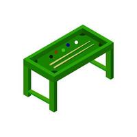 Isometric Billiard Table On White Background vector