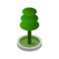 Isometric Tree On White Background vector