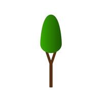 Isometric Tree On White Background vector