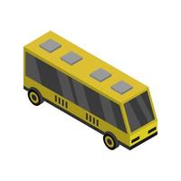 Isometric School Bus On White Background vector