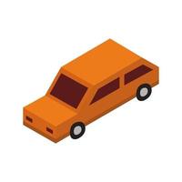 Isometric Car On White Background vector