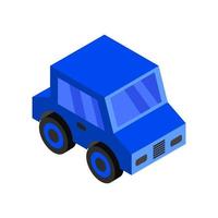 Isometric Car On White Background vector