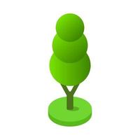 Isometric Tree On White Background vector