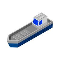 Isometric Ship On White Background vector