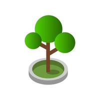 Isometric Tree On White Background vector