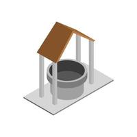 Isometric Well On White Background vector