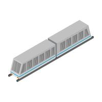 Isometric Train On White Background vector