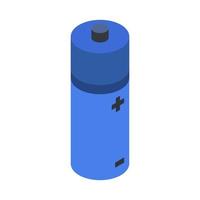 Isometric Battery On White Background vector