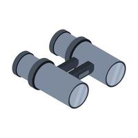 Isometric Binoculars On White Background vector