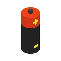 Isometric Battery On White Background vector