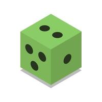Isometric Dice On White Background vector