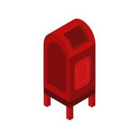 Isometric Mailbox On White Background vector