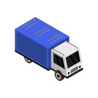 Isometric Truck On White Background vector