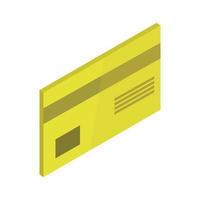 Isometric Bank Card On White Background vector