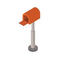 Isometric Mailbox On White Background vector