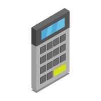 Isometric Calculator On White Background vector