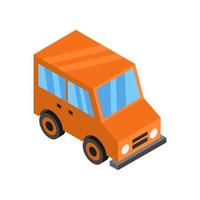 Isometric Car On White Background vector