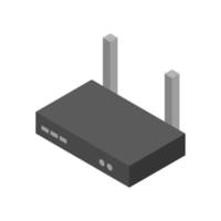 Isometric Router On White Background vector