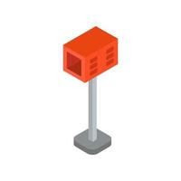 Isometric Mailbox On White Background vector