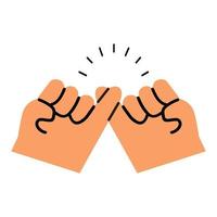 Hand Cartoon Making a Promise sign vector