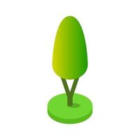 Isometric Tree On White Background vector