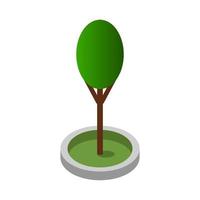 Isometric Tree On White Background vector