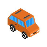 Isometric Car On White Background vector