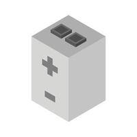 Isometric Battery On White Background vector