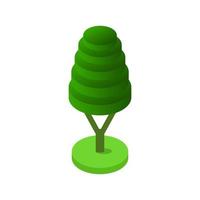 Isometric Tree On White Background vector