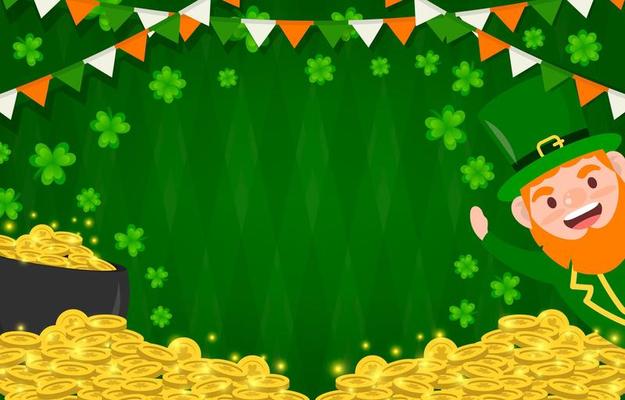 Leprechaun is Waving Hand to Celebrate St. Patrick's Day