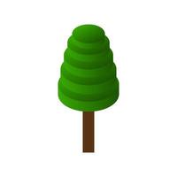 Isometric Tree On White Background vector