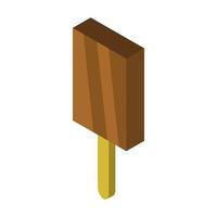 Isometric Ice Cream On White Background vector